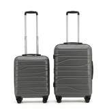 New Zealand Luggage Co 2-Pce set 67/55cm Franz Josef Collection trolley luggage SS604-Charcoal