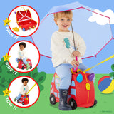 TRUNKI Kids ride-on hard side carry on suitcase T0641 Peppas Arty Bus