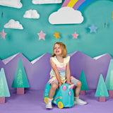 TRUNKI Kids ride-on hard side carry on suitcase TO287-GB01 Una Unicorn