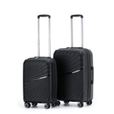 New Zealand Luggage Co Hauraki Collection 2-Pce set 66cm/55cm Polypropylene trolley cases NZ004-2 Piece set Black