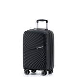 New Zealand Luggage Co Hauraki Collection 55cm Carry-on polypropylene  trolley case NZ004C-Black