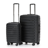 New Zealand Luggage Pilot Collection 2-Pce set 76/55cm Polypropylene Trolley cases NZ005-Black