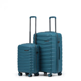 New Zealand Luggage Pilot Collection 2-Pce Polypropylene Trolley set 76/55cm NZ005-(Marina Blue)