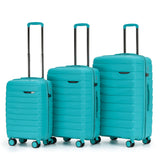 The New Zealand Luggage Co Pilot Collection 66cm Checked Polypropylene Trolley Case NZ005B-Teal