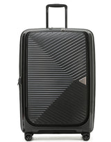 Tosca Space-X Collection 76cm luxury polypropylene top lid-front opening trolley luggage TCA100A Black
