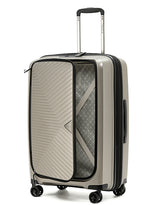 Tosca 76cm Space-X Collection Polypropylene Top-Lid Opening luxury trolley luggage TCA100A Champagne