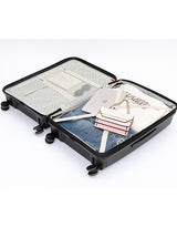 Tosca 66cm-H Space-X Collection Polypropylene Top-Lid opening Checked luxury trolley luggage TCA100B Black