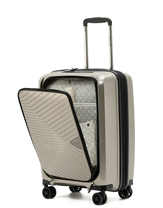 Tosca 55cm-H Space-X Collection Polypropylene Top-Lid opening Carry-on Laptop-trolley case TCA100C Champagne