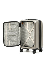 Tosca 55cm Space-X Collection Polypropylene Top-Lid opening Carry-on luxury trolley case TCA100C Champagne
