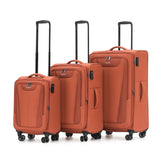 Tosca Altitude Collection Full Set 78/66/55 Softside checked four-wheel trolley cases TCA188set-Rust