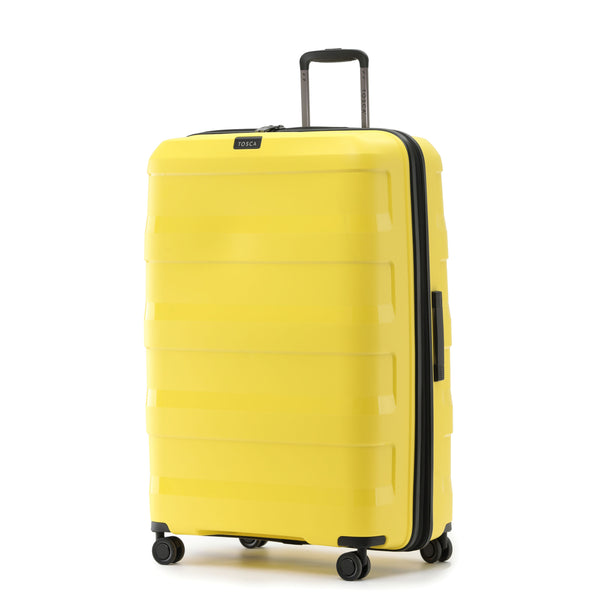 Tosca 81cm Comet Collection Polypropylene checked trolley case TCA200XL-Yellow