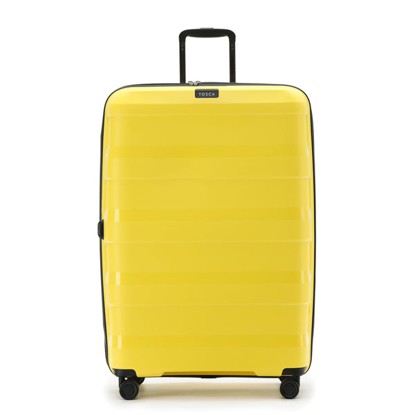 Tosca 81cm Comet Collection Polypropylene checked trolley case TCA200XL-Yellow