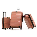 Tosca 81cm Comet Collection hard side polypropylene checked trolley case TCA200XL-Mocha
