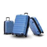 Tosca 81cm Comet Collection hard side polypropylene checked trolley case TCA200XL-Infinity Blue