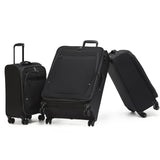 Tosca Luna-Lite Collection Full Set 77/65/52 Softside checked four-wheel trolley cases TCA234set-Black/Grey