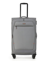 Tosca Luna-Lite Collection 77cm Softside checked four wheel trolley case TCA234A-Grey/Orange