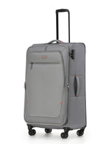 Tosca Luna-Lite Collection 77cm Softside checked four wheel trolley case TCA234A-Grey/Orange