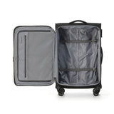 Tosca Luna-Lite Collection 65cm Softside checked four wheel trolley case TCA234B-Black/Grey