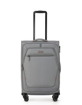 Tosca Luna-Lite Collection Full Set 77/65/52 Softside checked four-wheel trolley cases TCA234set-Grey/Orange