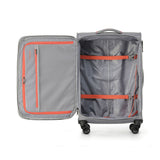 Tosca Luna-Lite Collection 65cm Softside checked four-wheel trolley case TCA234B-Grey/Orange