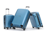 Tosca Globetrotter Collection Full-set luxury polypropylene luggage 76/66/52cm trolley cases TCA575-Blue set