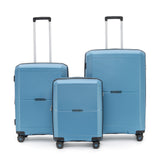 Tosca Globetrotter Collection Full-set luxury polypropylene luggage 76/66/52cm trolley cases TCA575-Blue set