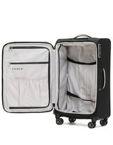 Tosca 81cm-H Vega Collection luxury softside checked trolley luggage in Black TCA720A