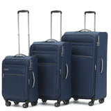 Tosca 81cm Navy Vega Collection Luxury softside checked trolley luggage TCA720A