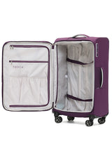 Tosca 81cm-H Vega Collection luxury Softside checked Trolley case in Plum TCA720A