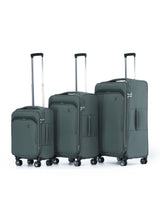 Tosca Deluxe Grange Collection TCA752 Suitcase Full Set - Cypress Green