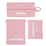 Tosca Packing Organiser Full-Set of 6 TCA801-Pink
