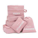 Tosca Packing Organiser Full-Set of 6 TCA801-Pink