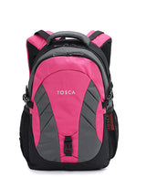Tosca 42cm-H Intermediate or Primary multi compartment back pack TCA941-Pink-grey