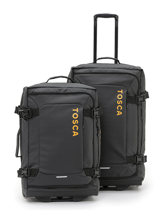 Tosca Delta Stand-up Wheel Travel Bags set-2 60cm & 70cm TCA960-Black
