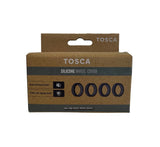 8 Tosca Silicone Wheel Covers - protect your trolley cases wheels TCA062-Black