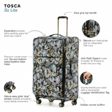 Tosca So-Lite 4.0 Collection 79cm Softside checked four wheel trolley case AIR5055A-Golden Palms