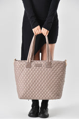 Tosca Metro Collection fashion quilted large travel tote MET980-Magnet