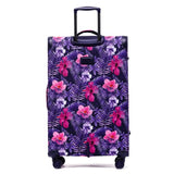 Tosca So-Lite - Checked 78cm Purple Flowers - Luxury Softside Large Trolley Luggage AIR4044A