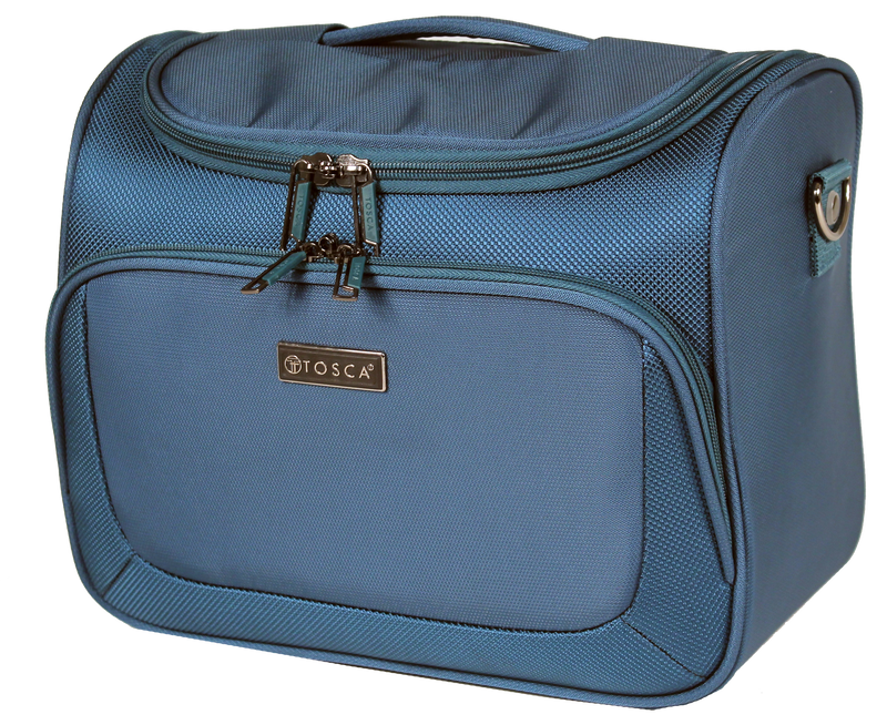 TCA607 Tosca Travel-Beauty Case in Teal, fully featured softside product