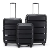 Tosca Comet Black Hard side Polypropylene Luggage Set 78cm/67cm/55cm TCA200-Black
