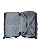 Tosca Comet Black Hard side Polypropylene Luggage Set 78cm/67cm/55cm TCA200-Black