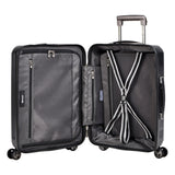 Eminent - Carry On 55cm - Black Top lid Front Opening design Hardside Small Trolley case with USB port KK50C
