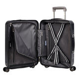 Eminent - Carry On 55cm - Black Top lid Front Opening design Hardside Small Trolley case with USB port KK50C