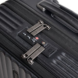 Eminent - Carry On 55cm - Black Top lid Front Opening design Hardside Small Trolley case with USB port KK50C