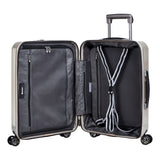 Eminent - Carry On 55cm - Champagne Top lid Front Opening design Hardside Trolley case with USB port KK50C