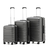 New Zealand Luggage Co - Checked Hard side 77cm Franz Josef Trolley Case SS604A-Charcoal