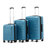 New Zealand Luggage Co - Checked  67cm Lake Blue -  Franz Josef Medium Trolley Case SS604B