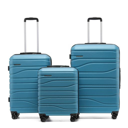 New Zealand Luggage Co - Checked 77cm Franz Josef Collection Trolley Luggage SS604A Lake Blue