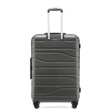 New Zealand Luggage Co - Checked Hard side 77cm Franz Josef Trolley Case SS604A-Charcoal