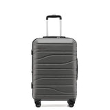 New Zealand Luggage Co - Checked 67cm Franz Josef Medium Trolley Case SS604B-Charcoal